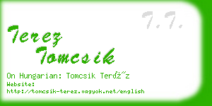 terez tomcsik business card